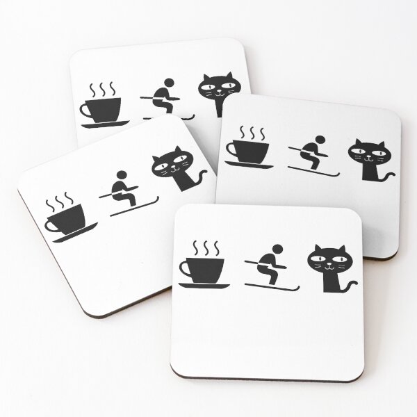 Item preview, Coffee. Cats. Skiing designed and sold by TheGreenGoat.