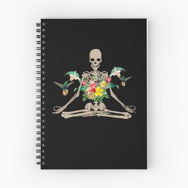 Item preview, Yoga Skeleton - Rib Cage Flowers-Yoga -Skeleton-Yoga- How to Meditate-Skeleton meditation Flower-Hummingbirds designed and sold by TeeARTHY.