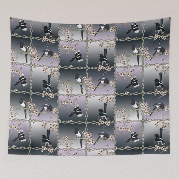Item preview, Four Magpies designed and sold by WildBirdArt.