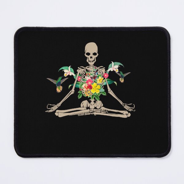 Item preview, Yoga Skeleton - Rib Cage Flowers-Yoga -Skeleton-Yoga- How to Meditate-Skeleton meditation Flower-Hummingbirds designed and sold by TeeARTHY.