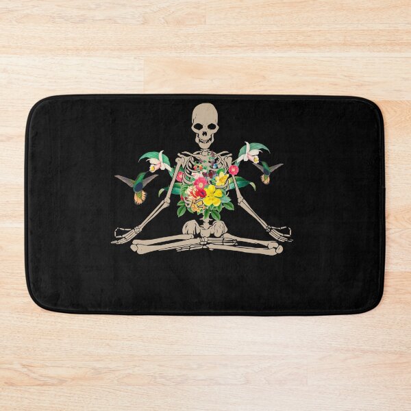 Item preview, Yoga Skeleton - Rib Cage Flowers-Yoga -Skeleton-Yoga- How to Meditate-Skeleton meditation Flower-Hummingbirds designed and sold by TeeARTHY.