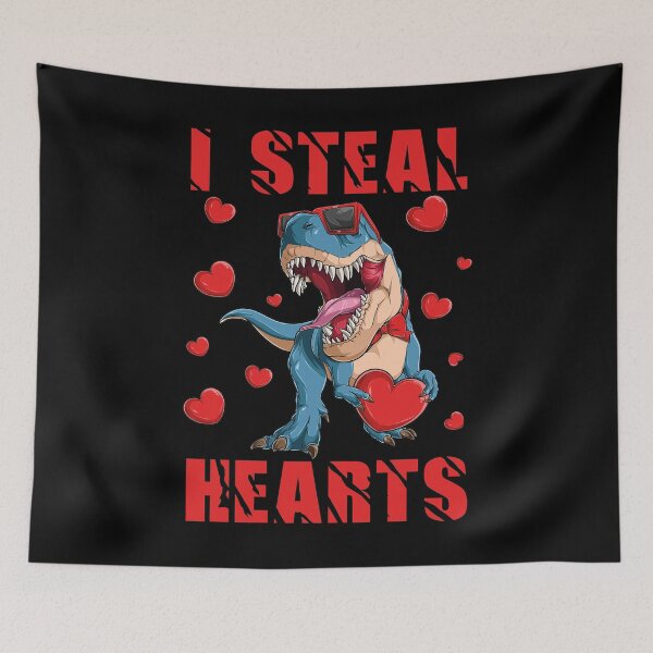 Item preview, I Steal Hearts Dinosaur T rex Lover Valentines Day Kids designed and sold by Tatus Brinal.