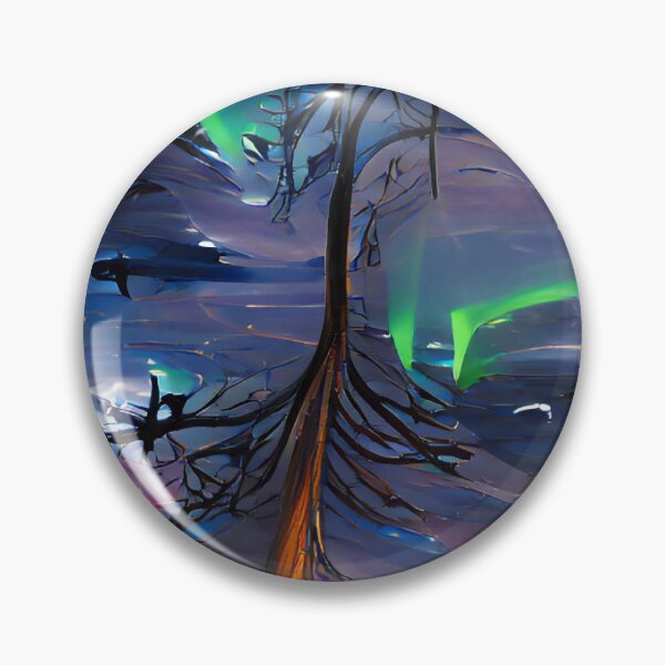 Item preview, Northern lights and a tree designed and sold by FlyingSprinkles.