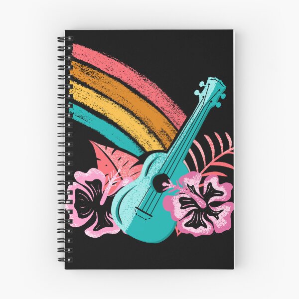 Item preview, Tropical Ukulele Rainbow Hibiscus Flowers Hawaiian Island Paradise designed and sold by ksrogersdesigns.