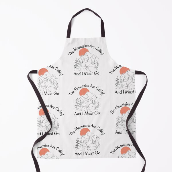 Item preview, The mountains are calling and I must go, Inspirational saying with a mountain sunset design perfect for hikers and adventure seekers designed and sold by Auntieck.