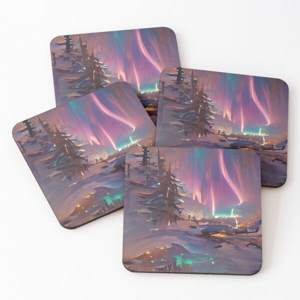 Item preview, Northern lights in winter designed and sold by FlyingSprinkles.