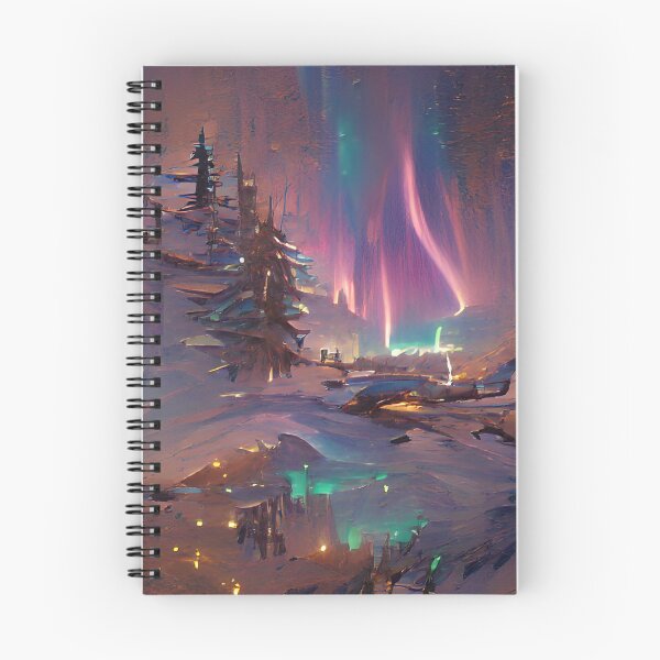 Item preview, Northern lights in winter designed and sold by FlyingSprinkles.