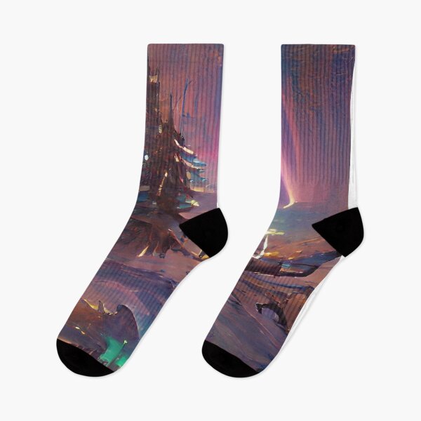 Item preview, Northern lights in winter designed and sold by FlyingSprinkles.