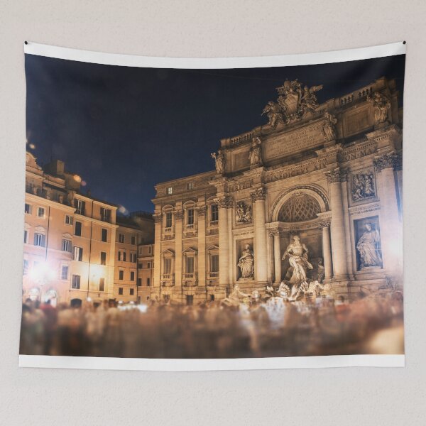 Item preview, trevi fountains square in rome at night designed and sold by franckreporter.