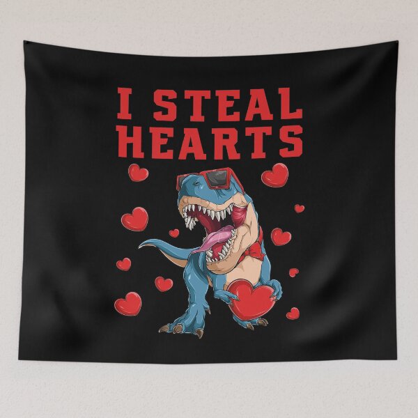 Item preview, I Steal Hearts T-Rex Dinosaur Valentines designed and sold by Tatus Brinal.
