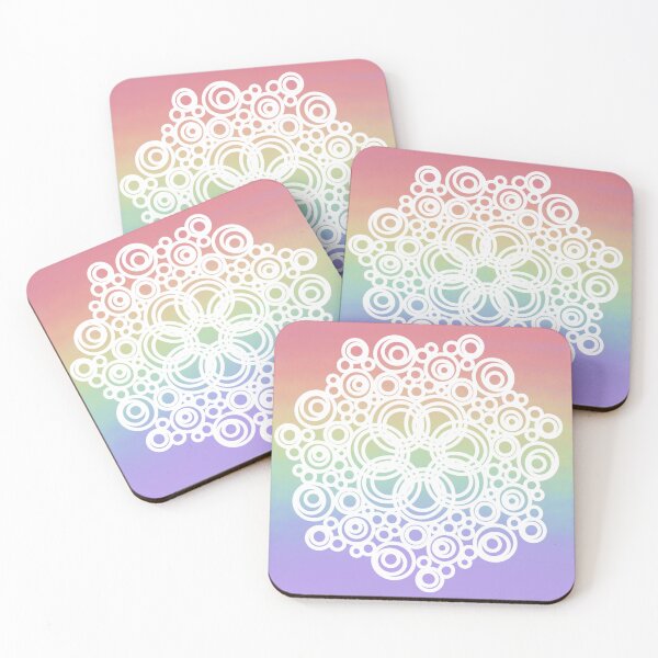 Item preview, Colourful rainbow white spirals  designed and sold by Thought2reality.