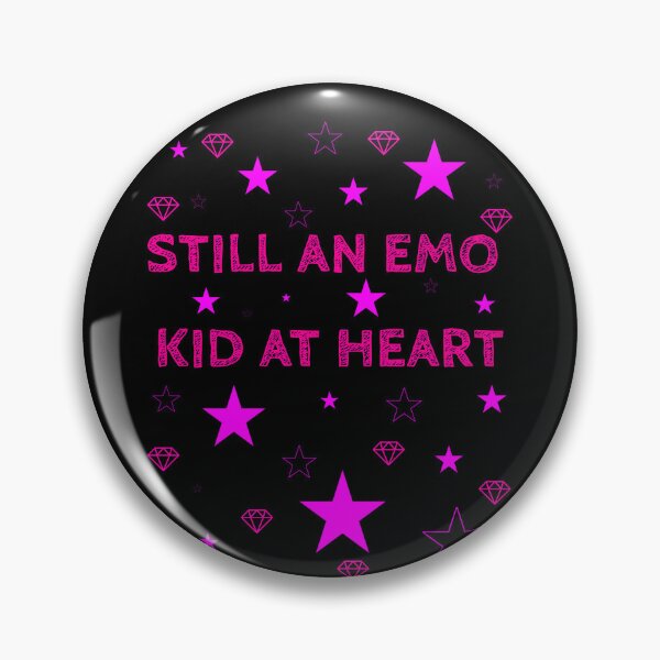 Emo Kid at Heart Pin