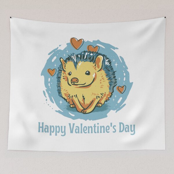 Item preview, Happy Valentine's Day, Cute Hedgehog Heart Crusher Valentine's Day Design designed and sold by Auntieck.