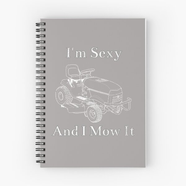 Item preview, Distressed I'm Sexy And I Mow It Riding Lawnmower Design designed and sold by Angela Mello.