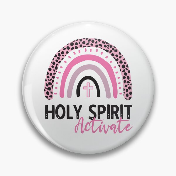 Item preview, Holy Spirit Activate Funny Christian Meme Pink Leopard Rainbow Cross designed and sold by Rabbitti.