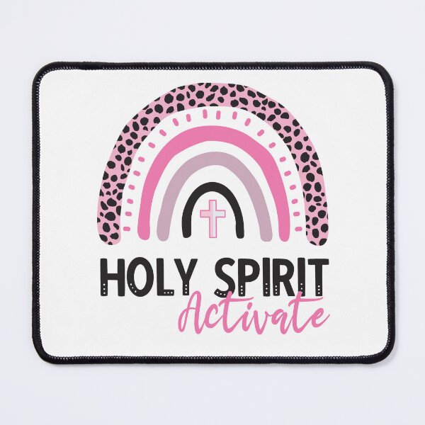 Item preview, Holy Spirit Activate Funny Christian Meme Pink Leopard Rainbow Cross designed and sold by Rabbitti.