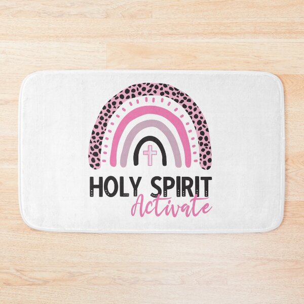 Item preview, Holy Spirit Activate Funny Christian Meme Pink Leopard Rainbow Cross designed and sold by Rabbitti.
