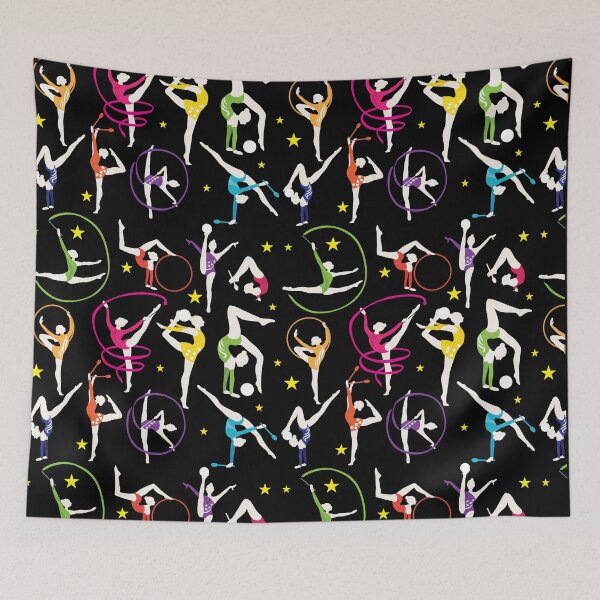 Item preview, Gymnast girl colorful Pattern - Acrobatic Gymnastics Girl designed and sold by NawalMagdy.