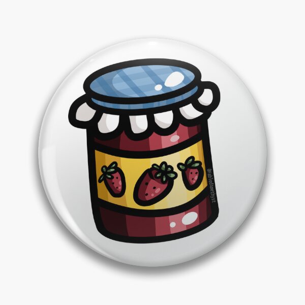 Item preview, Strawberry Jam Jar Cartoon designed and sold by FabledAmethyst.