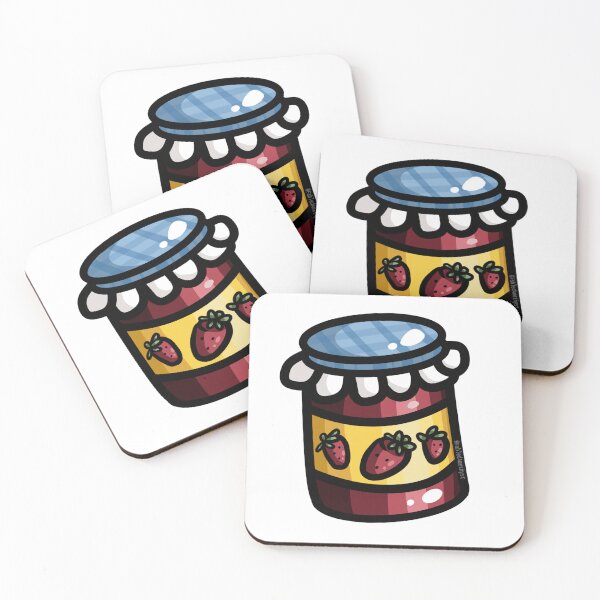 Item preview, Strawberry Jam Jar Cartoon designed and sold by FabledAmethyst.