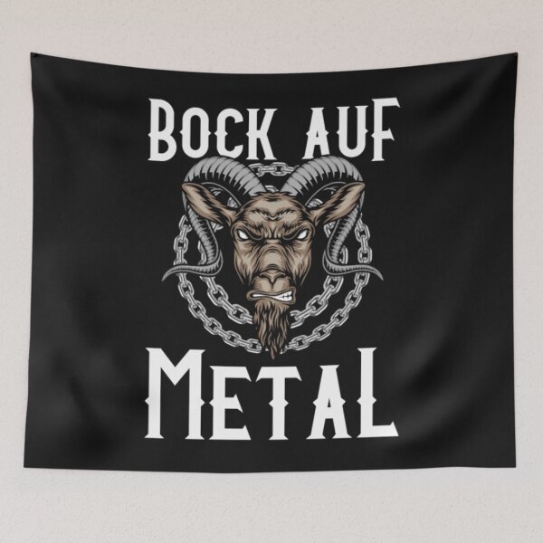 Item preview, Metal Fan Ziegenbock Wortspiel bock designed and sold by ClamenTaon.