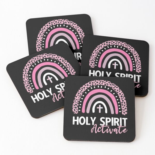 Item preview, Copy of Holy Spirit Activate Funny Christian Meme Pink Leopard Rainbow Cross designed and sold by Rabbitti.