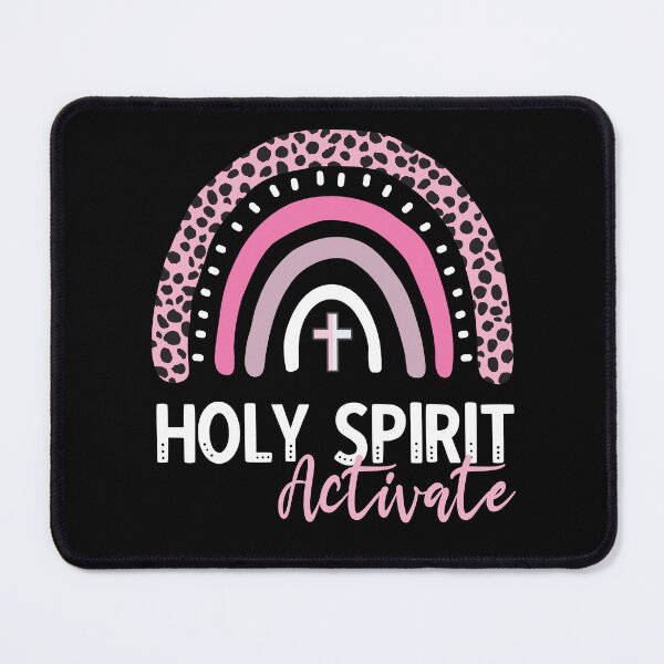 Item preview, Copy of Holy Spirit Activate Funny Christian Meme Pink Leopard Rainbow Cross designed and sold by Rabbitti.