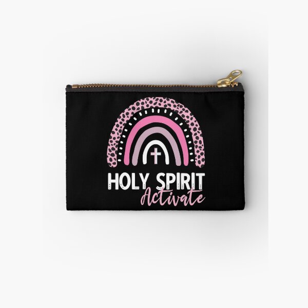 Item preview, Copy of Holy Spirit Activate Funny Christian Meme Pink Leopard Rainbow Cross designed and sold by Rabbitti.