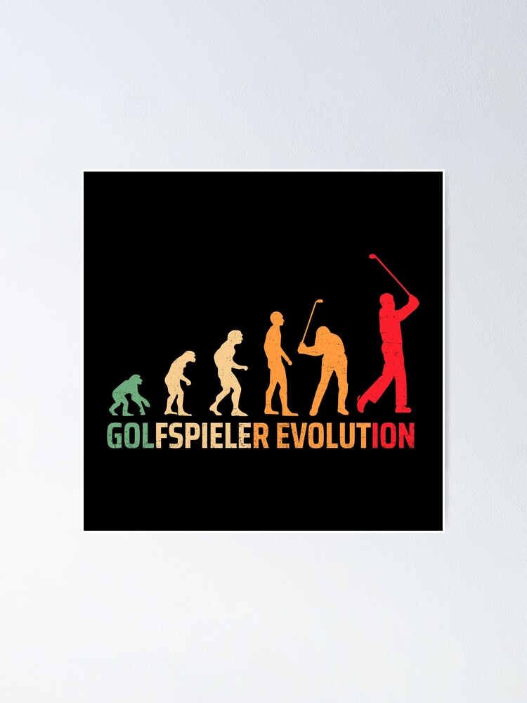 lustige golfspieler zitieren - golf evolution Poster for Sale by WangsArt