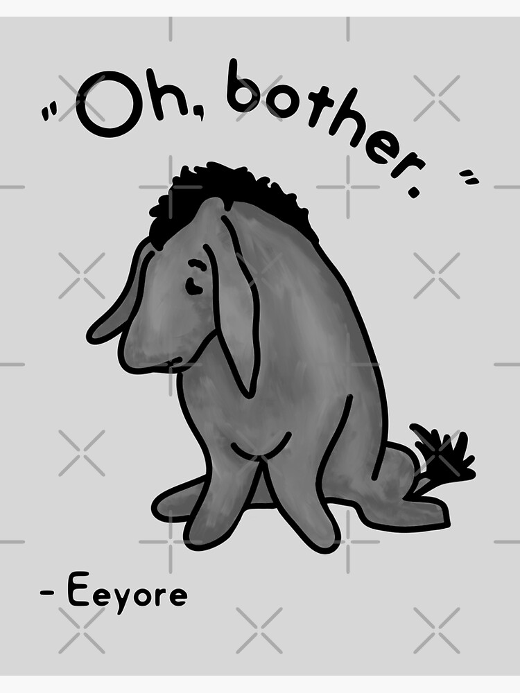 Cutesy Dark Eeyore original online painting 11x14”