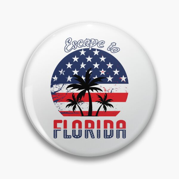 Artikelvorschau, Entfliehen Sie nach lustigen USA-Flaggen-Stripes Palme-T - Shirt Floridas die Hauptrolle entworfen und verkauft von Rabbitti.