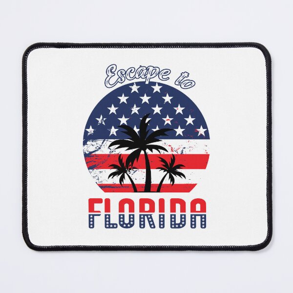 Item preview, Escape to Florida Funny USA Flag Stars Stripes Palm Trees T-Shirt designed and sold by Rabbitti.