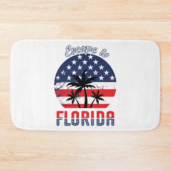 Item preview, Escape to Florida Funny USA Flag Stars Stripes Palm Trees T-Shirt designed and sold by Rabbitti.