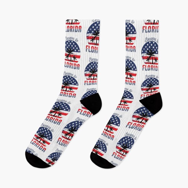 Item preview, Escape to Florida Funny USA Flag Stars Stripes Palm Trees T-Shirt designed and sold by Rabbitti.