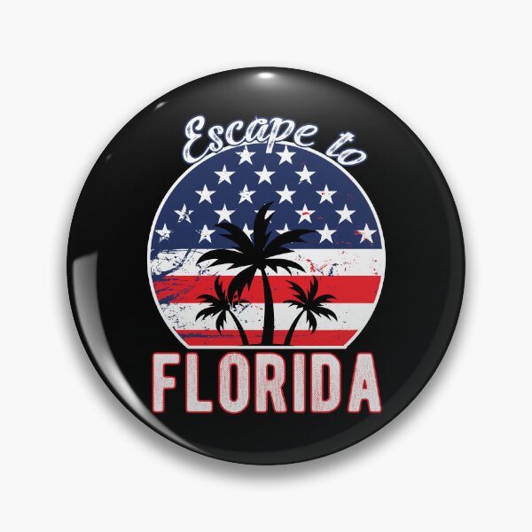 Artikelvorschau, Entfliehen Sie nach lustigen USA-Flaggen-Stripes Palme-T - Shirt Floridas die Hauptrolle entworfen und verkauft von Rabbitti.