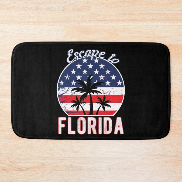 Item preview, Escape to Florida Funny USA Flag Stars Stripes Palm Trees T-Shirt designed and sold by Rabbitti.