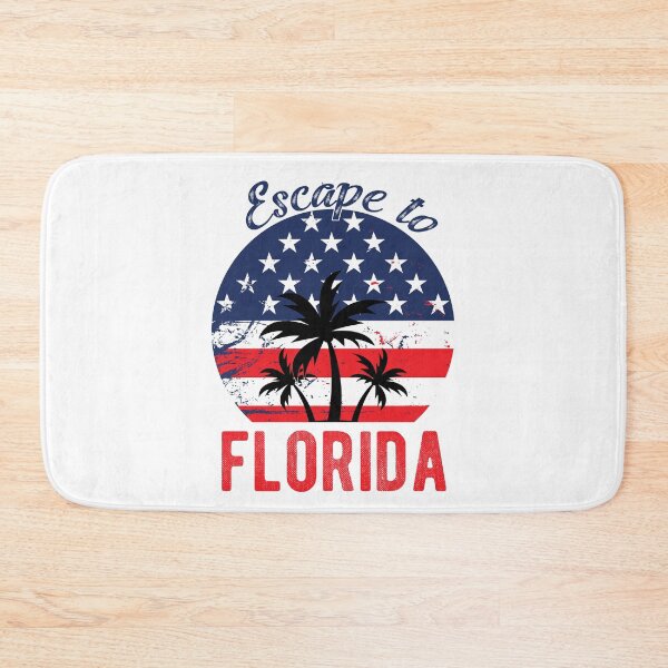 Item preview, Escape to Florida Funny USA Flag Stars Stripes Palm Trees T-Shirt designed and sold by Rabbitti.