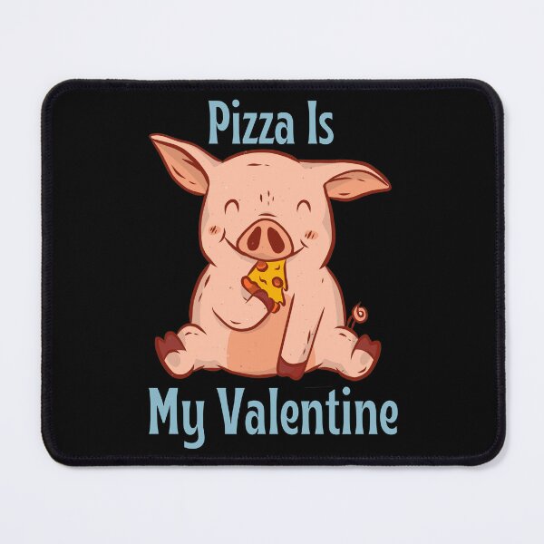 Item preview, Pizza is my Valentine, Funny Pig Eating Pizza Valentine's Day Design designed and sold by Auntieck.