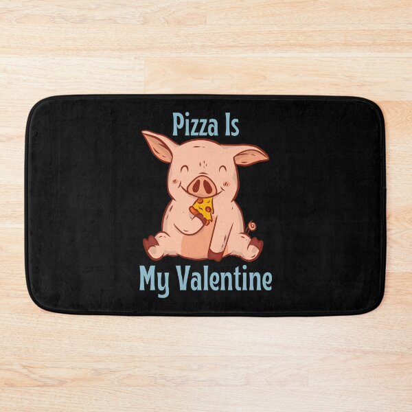 Item preview, Pizza is my Valentine, Funny Pig Eating Pizza Valentine's Day Design designed and sold by Auntieck.