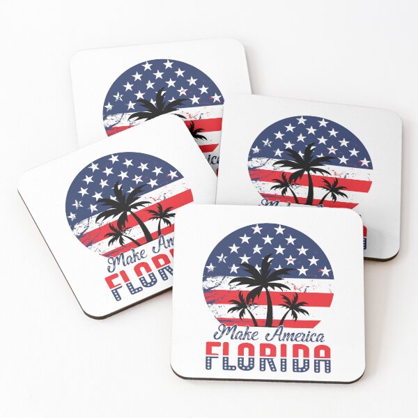 Item preview, Make America Florida Funny USA Flag Stars Stripes Palm Trees T-Shirt designed and sold by Rabbitti.