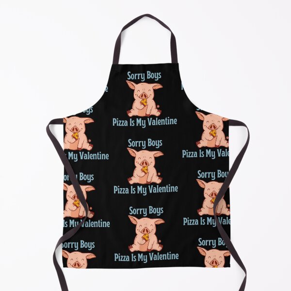 Item preview, Sorry Boys Pizza is my Valentine, Funny Pig Eating Pizza Valentine's Day Design designed and sold by Auntieck.