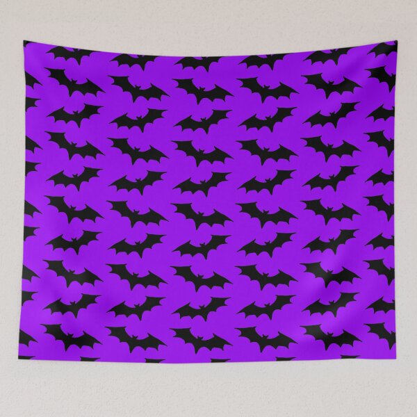 Item preview, Bright Purple and black bat print designed and sold by DemonicGloom.