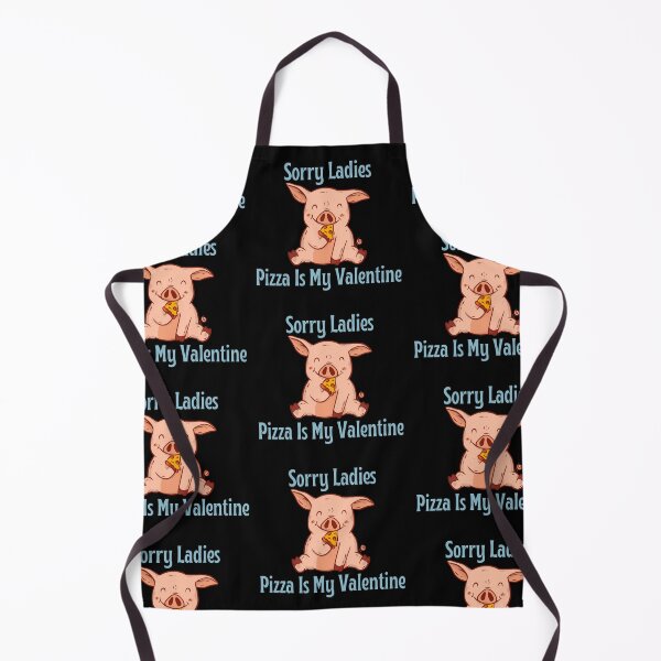 Item preview, Sorry Ladies Pizza is my Valentine, Funny Pig Eating Pizza Valentine's Day Design designed and sold by Auntieck.