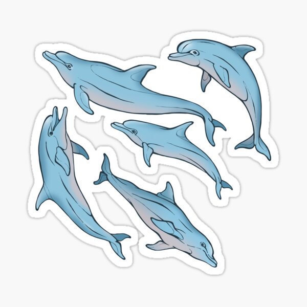 A story about dolphins 3 Sticker