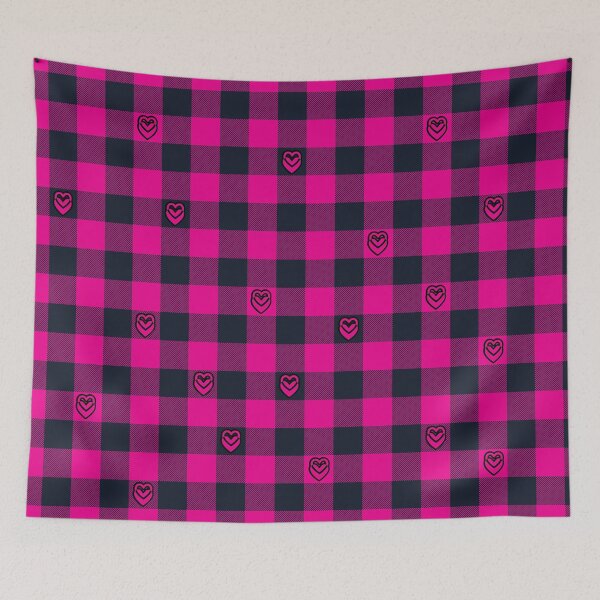 Item preview, Coupled Hearts Plaid with Pink 'n Black designed and sold by CoffeeWires.