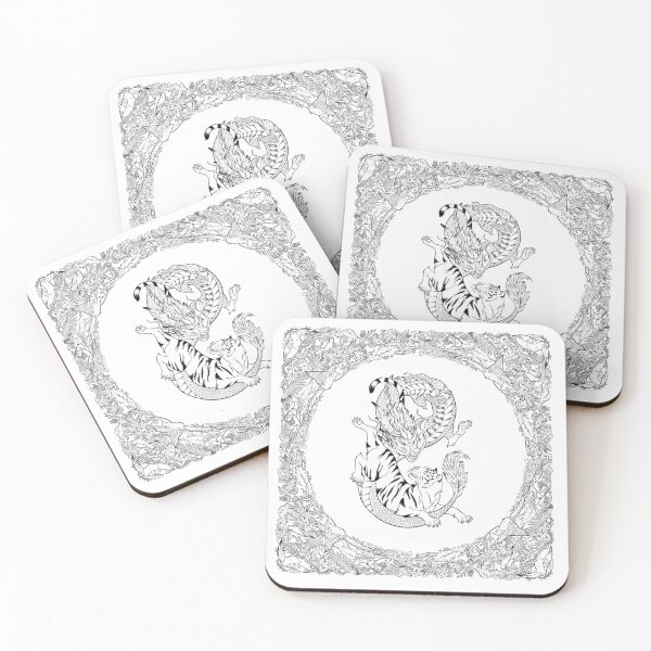 Item preview, Dragon & Tiger - Chinese Zodiac Pair Bond Ampersand: Graphic designed and sold by Wild-Astro.