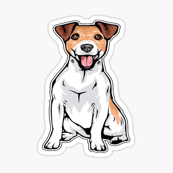 Lindas pegatinas Kawaii de anime Jack Russell · Creative Fabrica