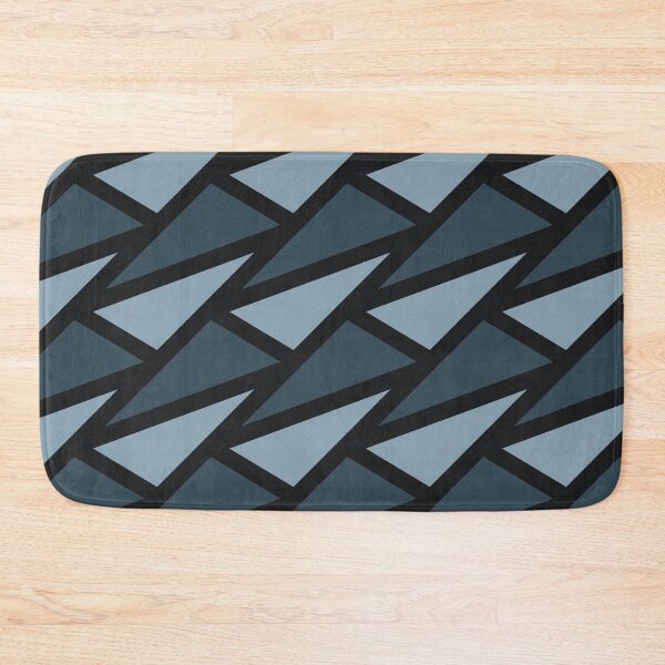 Item preview, Geometric Triangle Pattern in Shades of Blue and Black designed and sold by thesnowwhyte.