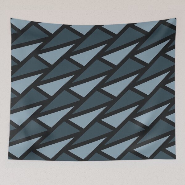 Item preview, Geometric Triangle Pattern in Shades of Blue and Black designed and sold by thesnowwhyte.