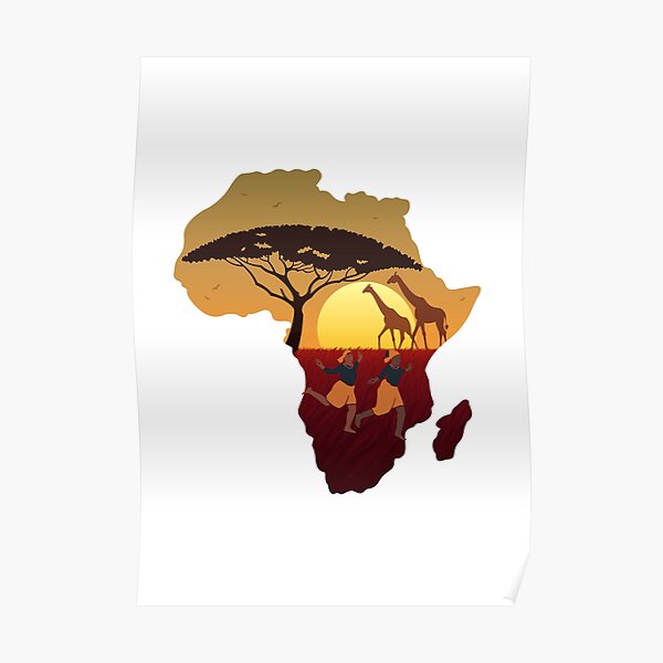 "AFRICA MAP " Poster for Sale by MTWINDIZ Redbubble